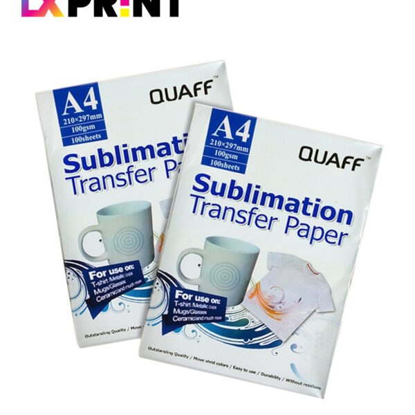 Papier Sublimation A4 QUAFF – 100g – Paquet de 100 Feuilles