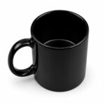 Vue supérieure tasse magique noire sublimation 330 ml