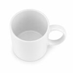 Tasse blanche de sublimation 330 ml vue de dessus
